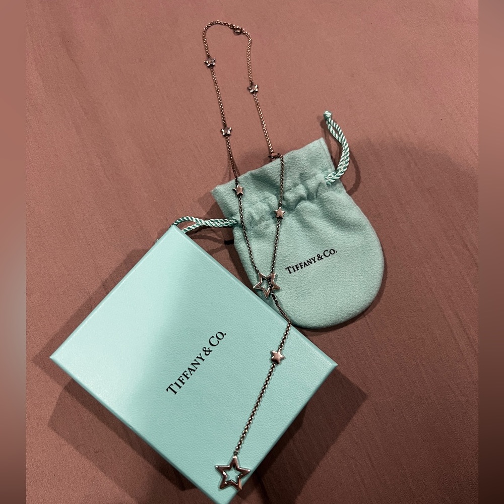 GUC Tiffany & Co Star Lariat Necklace sterling silver 925